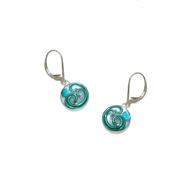 10mm Seafoam Mother of Pearl Earrings