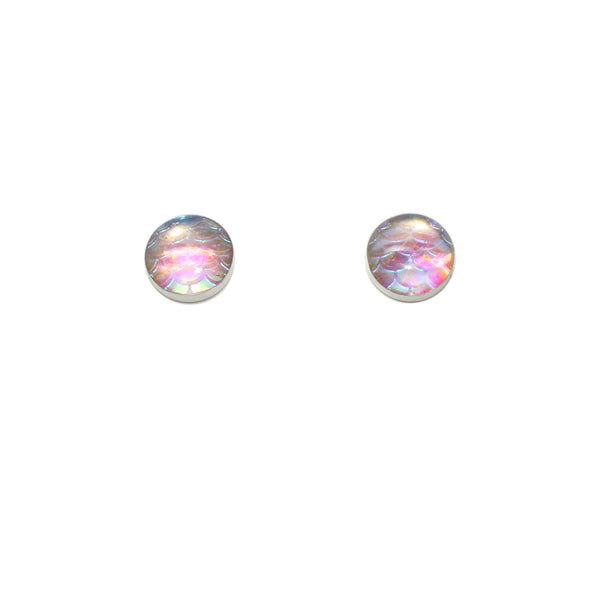 10mm Light Pink Mermaid Studs