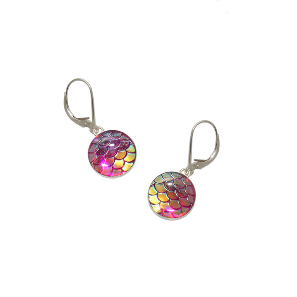 12mm Pink Mermaid Earrings