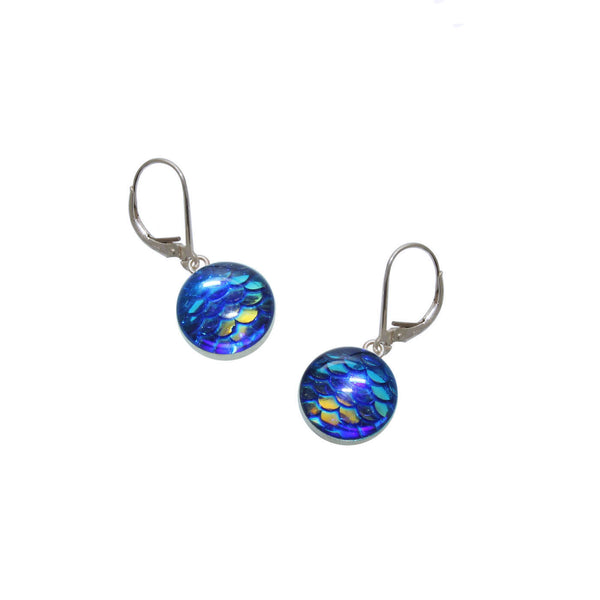12mm Cobalt Mermaid Earrings