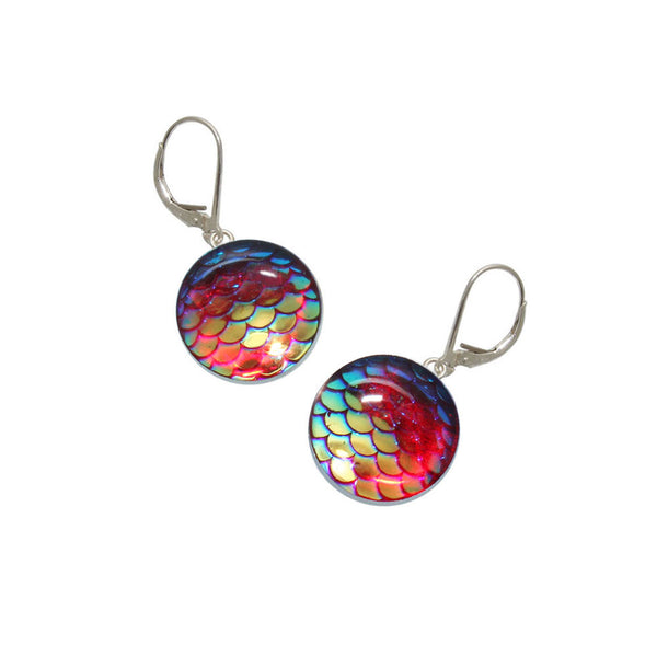 18mm Red Mermaid Earrings