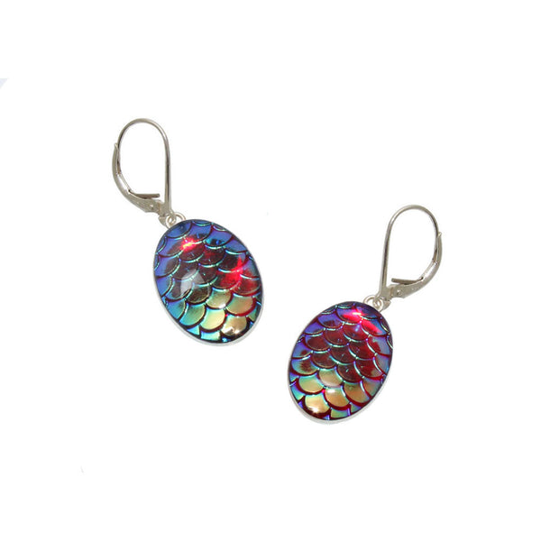 18x13mm Red Mermaid Earrings