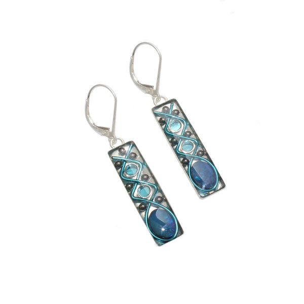 28x7mm Sky Opal Earrings