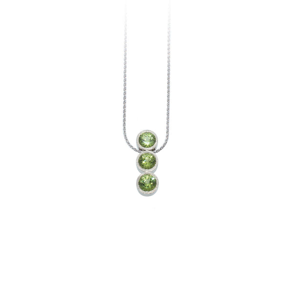 3 Stone Peridot Pendant