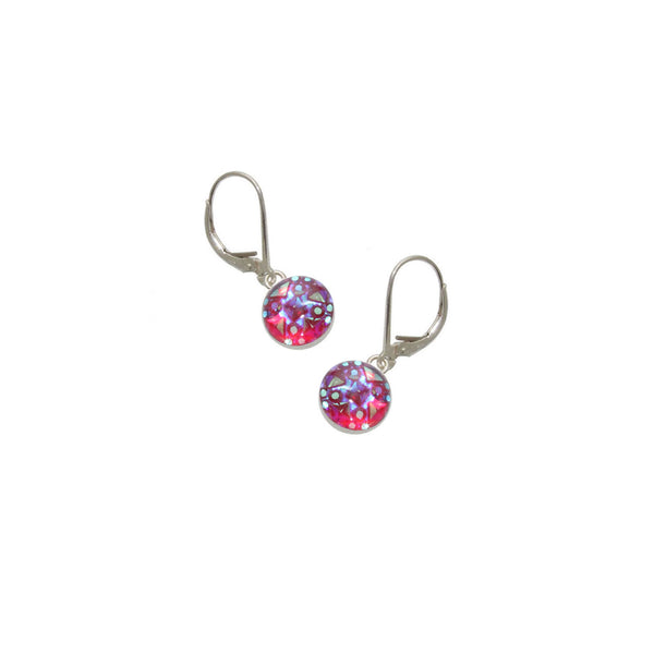 8mm Red Mystique Earrings