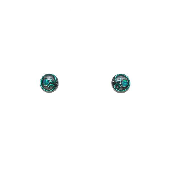8mm Seafoam Opal Studs