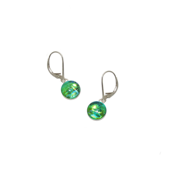 8mm Lime Mermaid Earrings