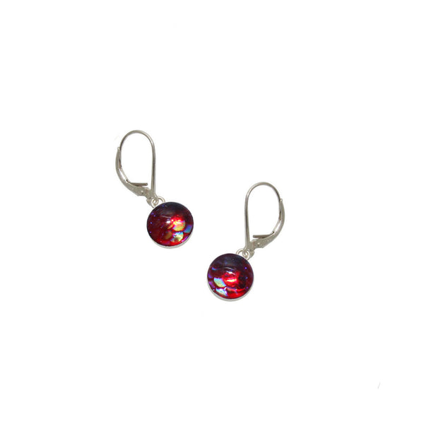 8mm Red Mermaid Earrings