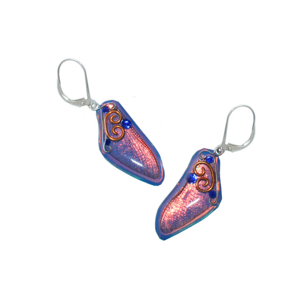 Cobalt Fairy Wing Earrings