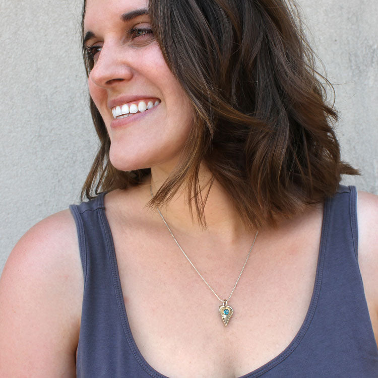 Blue Topaz Pendant AVA Goldworks