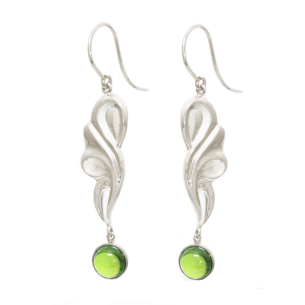 Lime Scroll Earrings