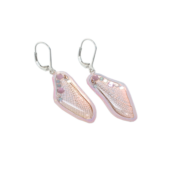 Light Pink Fairy Wing Earrings