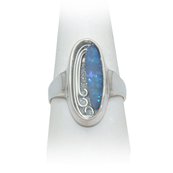 Size 10 - Silver Opal Ring