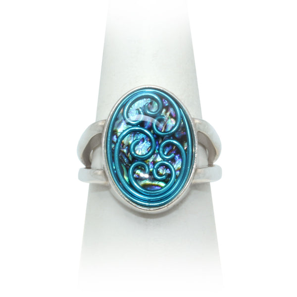 Size 9.5 - Sky Abalone Ring