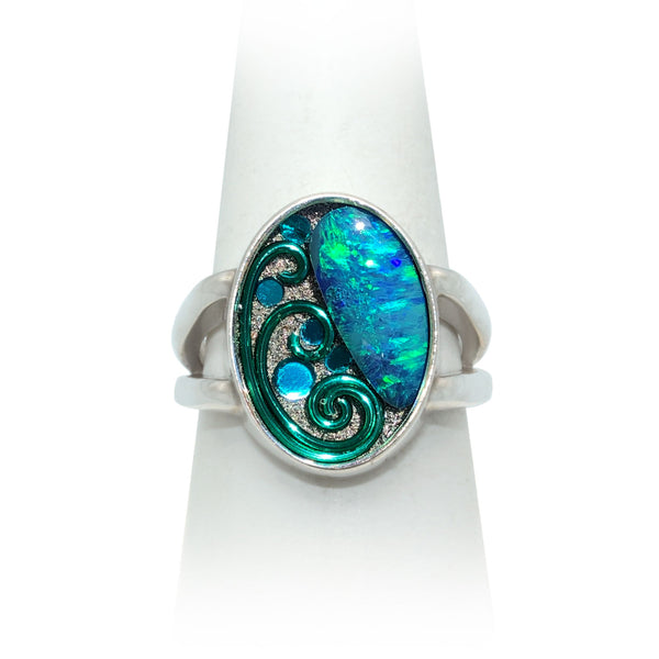 Size 9.5 - Seafoam Opal Ring