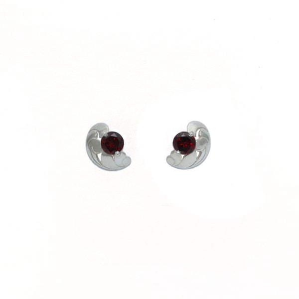 Garnet Lace Earrings