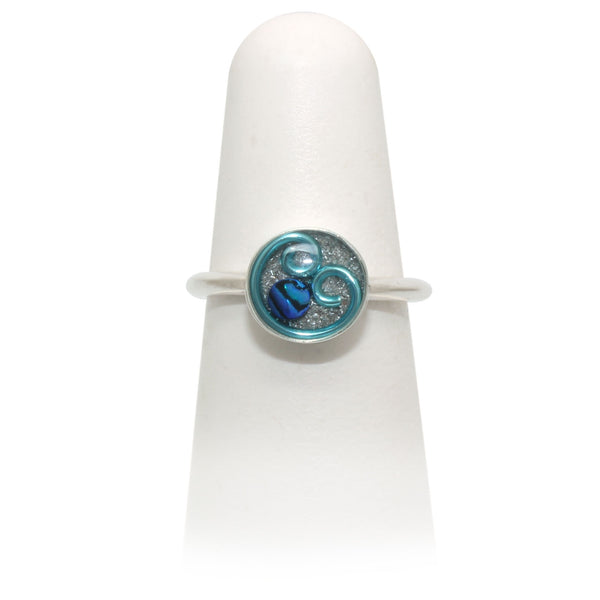 Size 6 - Sky Abalone Ring