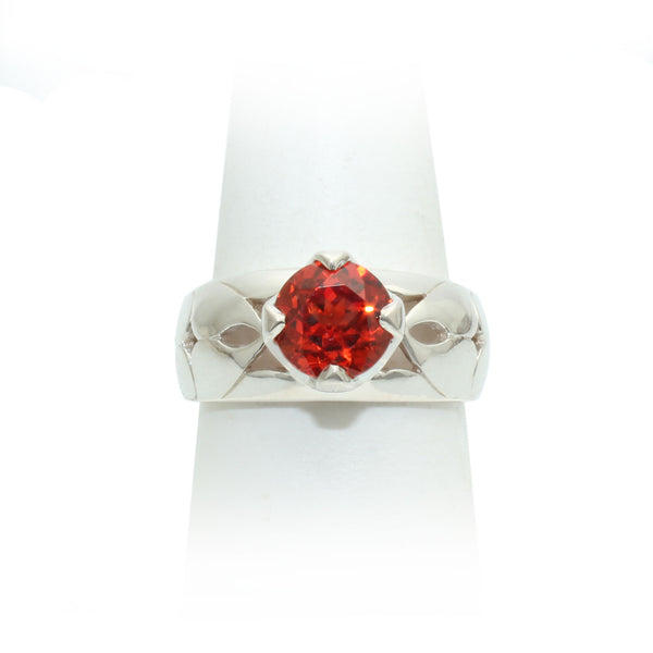Size 9 - Orange Sapphire Ring