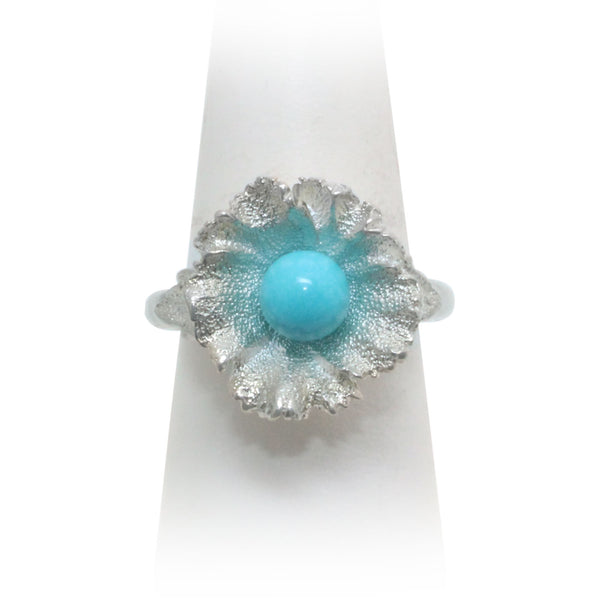 Size 10 - Sleeping Beauty Turquoise Wildflower Ring