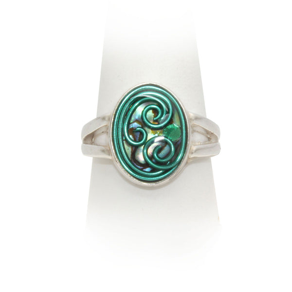 Size 10 - Seafoam Abalone Ring