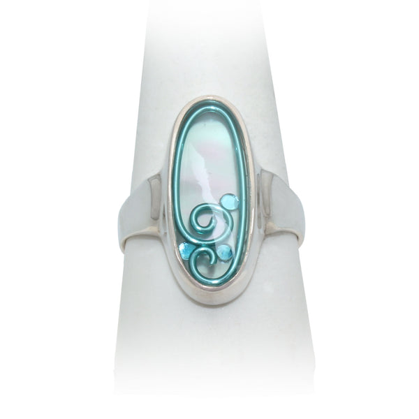 Size 10 - Sky Mother of Pearl Ring