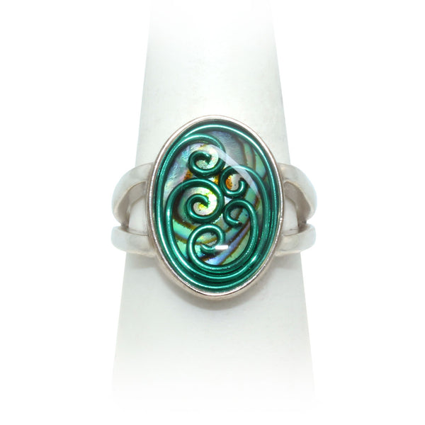 Size 10 - Seafoam Abalone Ring