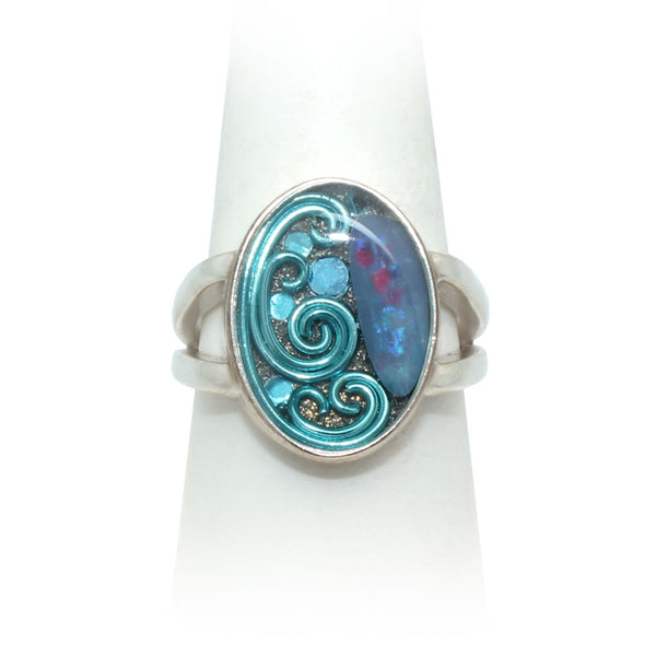 Size 10 - Sky Opal Ring