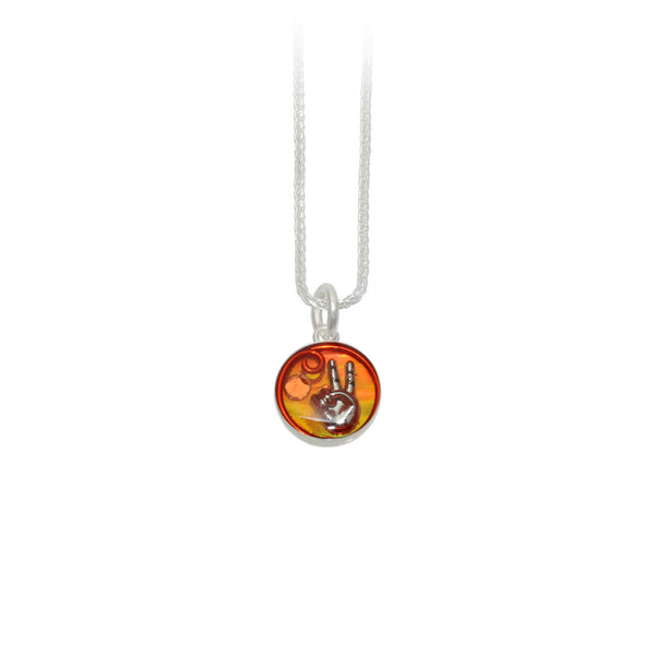 12mm Orange Peace Pendant