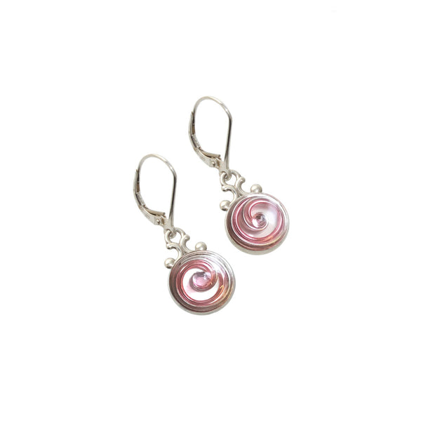 10mm Pink Mother of Pearl Earrings