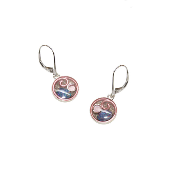10mm Pink Opal Earrings