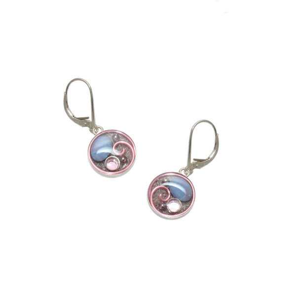12mm Pink Opal Earrings
