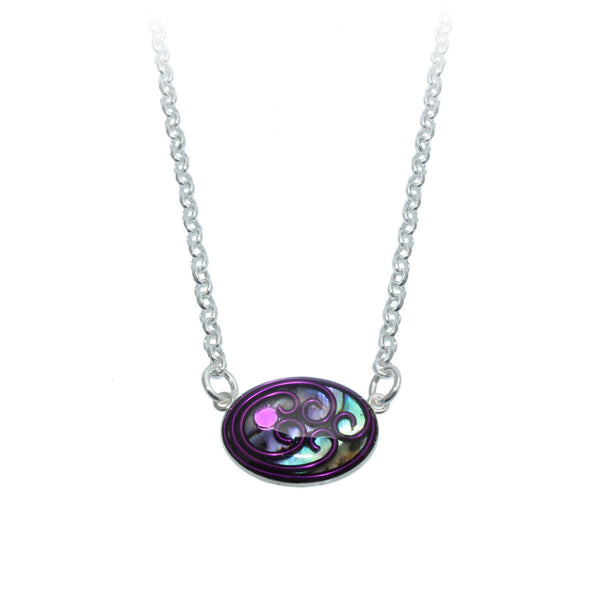 18x13mm Purple Abalone Necklace