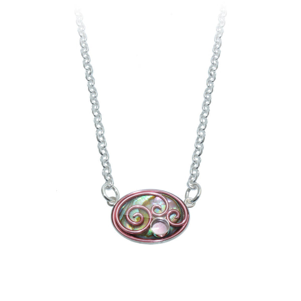 18x13mm Pink Abalone Necklace
