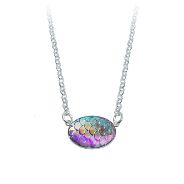 18x13mm Purple Mermaid Necklace