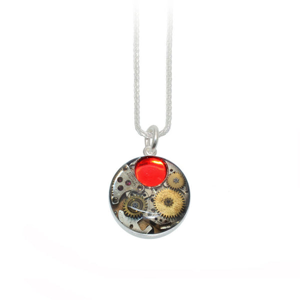 20mm Red Steampunk Pendant