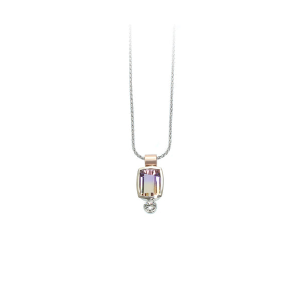 Ametrine & Diamond Pendant