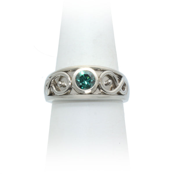 Size 8.5 - Blue Diamond Ring