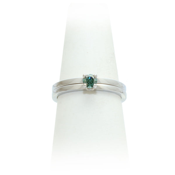 Size 8 - Blue Diamond Ring