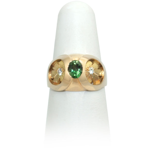 Size 7 - Chrome Tourmaline & Diamond Ring
