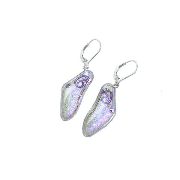 Lilac Fairy Wing Earrings