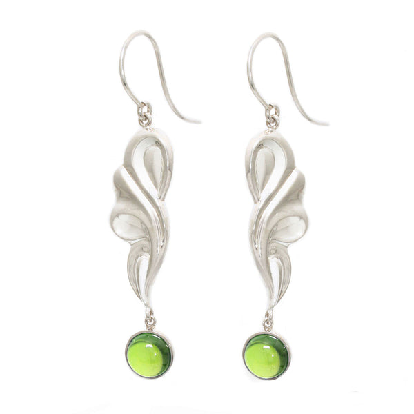 Lime Scroll Earrings
