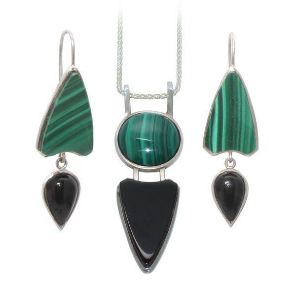 Malachite & Black Onyx Set