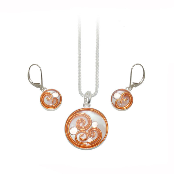 Copper Mother of Pearl Set