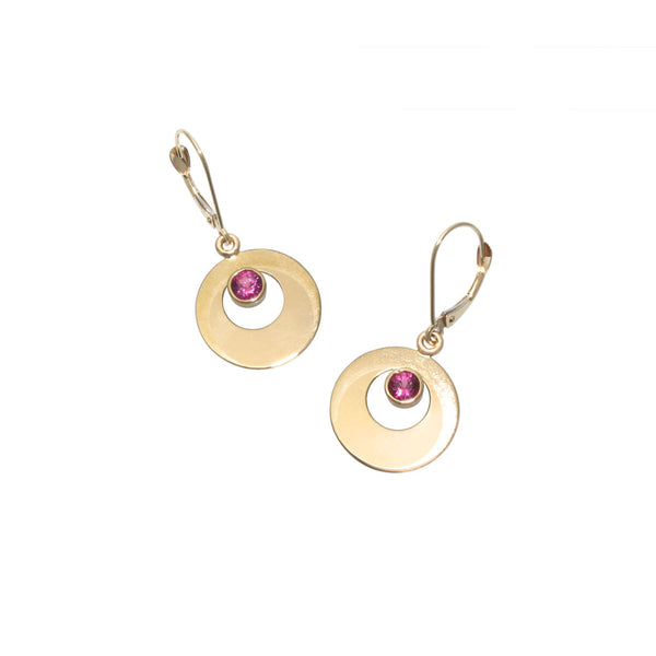 Red Sapphire Earrings