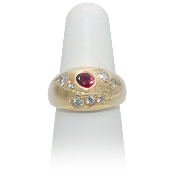 Size 7 - Ruby & Diamond Ring