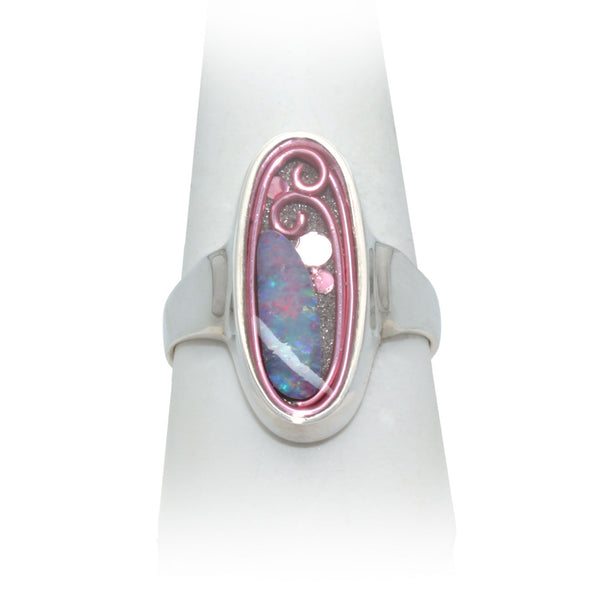 Size 10 - Pink Opal Ring