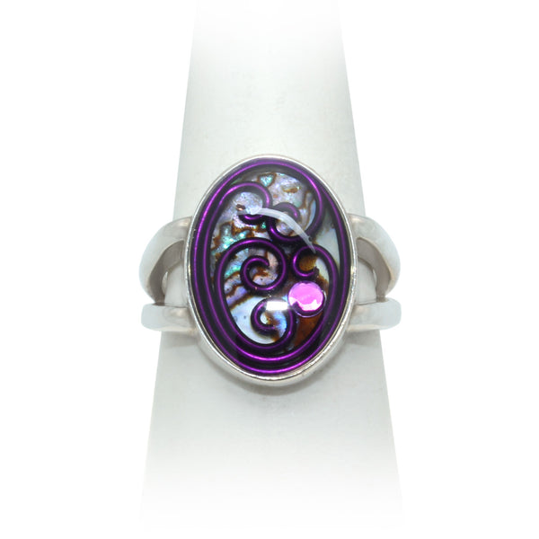 Size 9 - Purple Abalone Ring