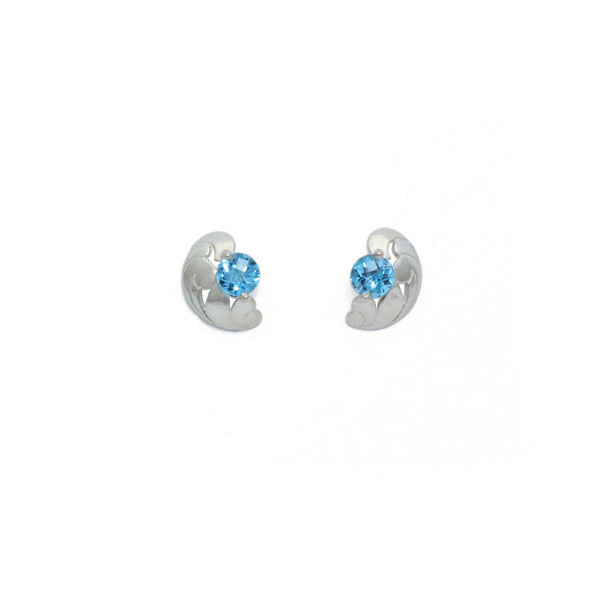 Blue Topaz Lace Earrings