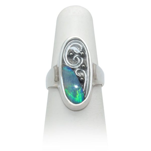 Size 7 - Silver Opal Ring