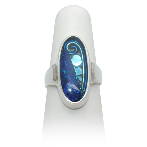 Size 7 - Blue Opal Ring